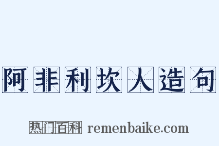 阿非利坎人造句是什么意思的图片